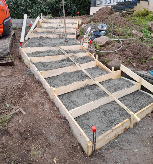 Escalier exterieur etude sol